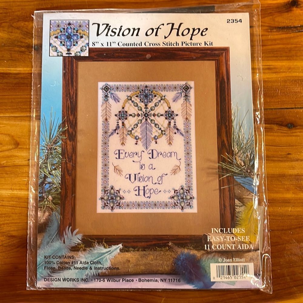 Design Works Counted Cross Stitch Kit 11 Count - Vision of Hope - New